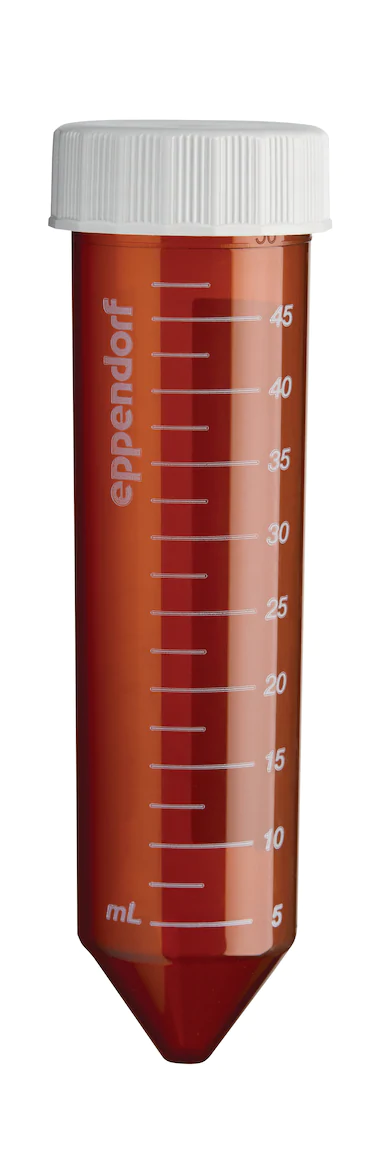 艾本德Eppendorf Conical Tubes, 50 mL, 無(wú)菌、無(wú)熱原, 無(wú)RNase和DNase, 無(wú)DNA, 琥珀色（光保護(hù)）, 200 個(gè) (8 包 × 25 個(gè))